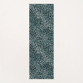 Glam Türkis Aquamarin Blue Leopard Print Ombre Yogamatte (Vorderseite)