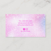 Glam Unicorn Glitzer Chic Lips Makeup Artist Visitenkarte (Rückseite)