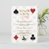 Glam Vegas Before Vows Casino Gatsby Bachelorette Einladung (Stehend Vorderseite)