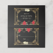 Glam Vegas Casino Royale Great Gatsby Wedding Platzkarte (Außenseite Aufgefaltet)