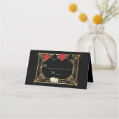 Glam Vegas Casino Royale Great Gatsby Wedding Platzkarte (Vorderseite)