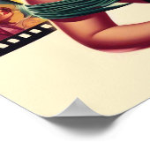 Glam Vintag Cinema Button-up Poster (Ecke)