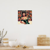 Glam Vintag Cinema Button-up Poster (Küche)
