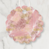 Glam Wellness-Center Party Imitate Glitzer Vielen Geschenkanhänger (Rückseite)