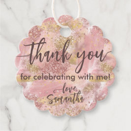 Glam Wellness-Center Party Imitate Glitzer Vielen  Geschenkanhänger