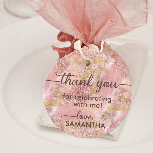 Glam Wellness-Center Party Imitate Rose Gold Glitz Geschenkanhänger