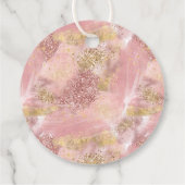 Glam Wellness-Center Party Imitate Rose Gold Glitz Geschenkanhänger (Rückseite)