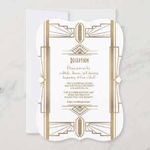 Glam White1920er Great Gatsby 1920er Empfang Einladung