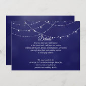 Glam White Fairy Lights Blue DETAILS Karte (Vorne/Hinten)