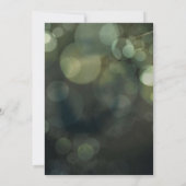 Glam White Fairy Lights Dark BOKEH Brautparty Einladung (Rückseite)