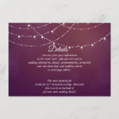 Glam White Fairy Lights Pink Lila DETAILS Karte (Vorderseite)