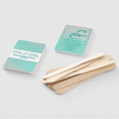 Glam White Glitzer Glitzern Aquamarin Hochzeitspro Fächer (Non-assembled)