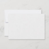 Glam White Gold Art Deco Peacocks Wedding RSVP Karte (Rückseite)