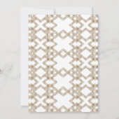 Glam White Gold Great Gatsby 20s Bachelor Party Einladung (Rückseite)