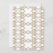 Glam White Gold Great Gatsby Brautparty Einladung (Rückseite)