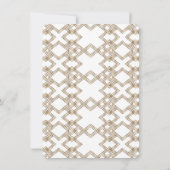 Glam White Gold Great Gatsby Engagement Party Einladung (Rückseite)