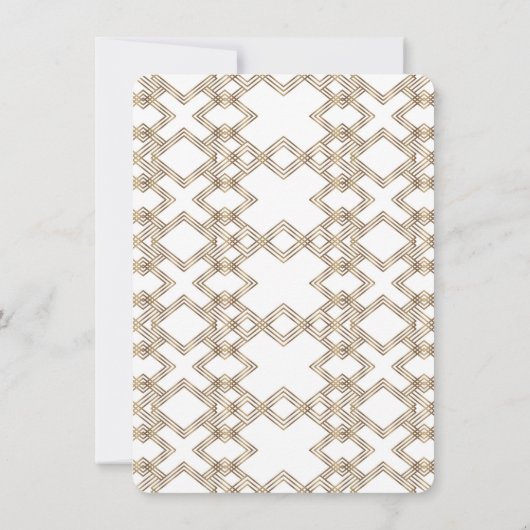 Glam White Gold Great Gatsby Engagement Party Einladung (Rückseite)