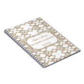 Glam White Gold Great Gatsby Hochzeitsplaner der 1 Notizblock (Rechte Seite)