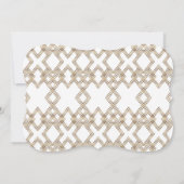 Glam White Gold Great Gatsby Junggeselinnen-Abschi Einladung (Rückseite)