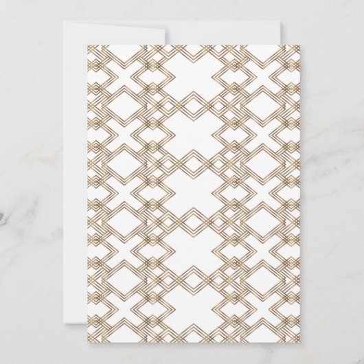 Glam White Gold Great Gatsby Senior Prom Einladung (Rückseite)