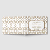 Glam White Gold Great Gatsby Wedding Gästebuch (Voll)