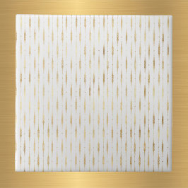 Glam White Gold Streifen Fliese