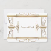 Glam White in den 1920er Jahren Great Gatsby Save The Date (Rückseite)