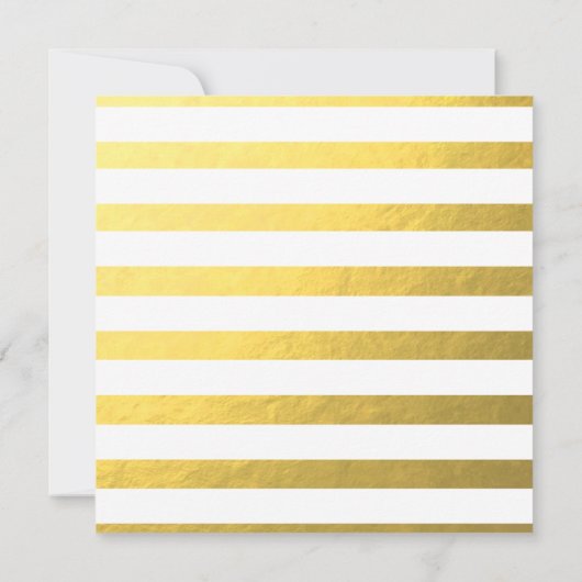 Glam Wirbel Geblüht Gold Foil Save the Date (Rückseite)