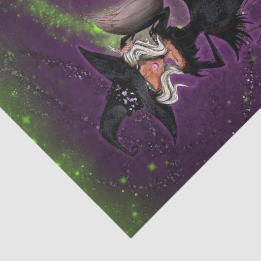 Glam Witch Halloween Monogram Letter Initial Seidenpapier (Ausschnitt)