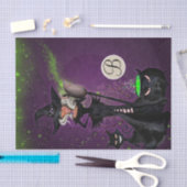 Glam Witch Halloween Monogramm Buchstabe Initiale Seidenpapier (Handwerk)