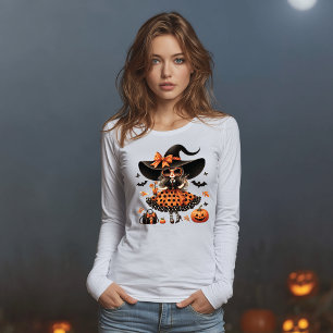 Glam Witch Sonnenbrille & Bats Halloween Tri-Blend Shirt