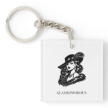 Glam Woman with Cat Fashion Illustration