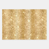 Glam Yellow Glitzer Leopard Geschenkpapier Set (Vorderseite 3)