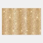 Glam Yellow Glitzer Leopard Geschenkpapier Set (Vorderseite 2)