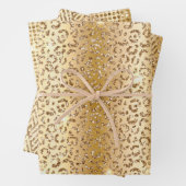 Glam Yellow Glitzer Leopard Geschenkpapier Set (Beispiel)