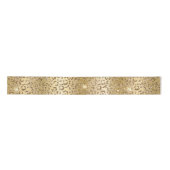 Glam Yellow Glitzer Leopard Satinband (Vorderseite)