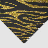 Glam Zebra Streifen & Gold Imitate Glitzer Seidenpapier (Ausschnitt)