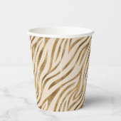 Glam Zebra Streifen Muster Safari Gold ID1151 Pappbecher (Rechts)