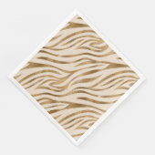 Glam Zebra Streifen Muster Safari Gold ID1151 Serviette (Ecke)