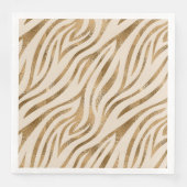 Glam Zebra Streifen Muster Safari Gold ID1151 Serviette (Vorderseite)