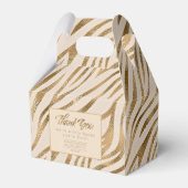Glam Zebra Stripes Safari Vielen Dank Gold ID1151 Geschenkschachtel (Vorderseite)