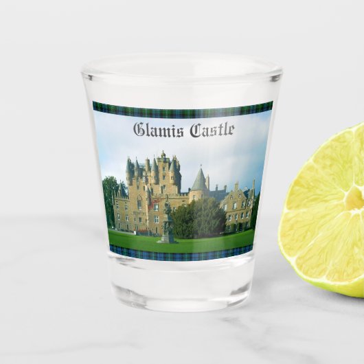 Glamis Castle Angus Scotland Landschaftlich Schnapsglas (Vorderseite)