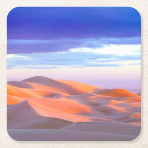 Glamis Sand Dunes bei Sonnenuntergang Rechteckiger Pappuntersetzer