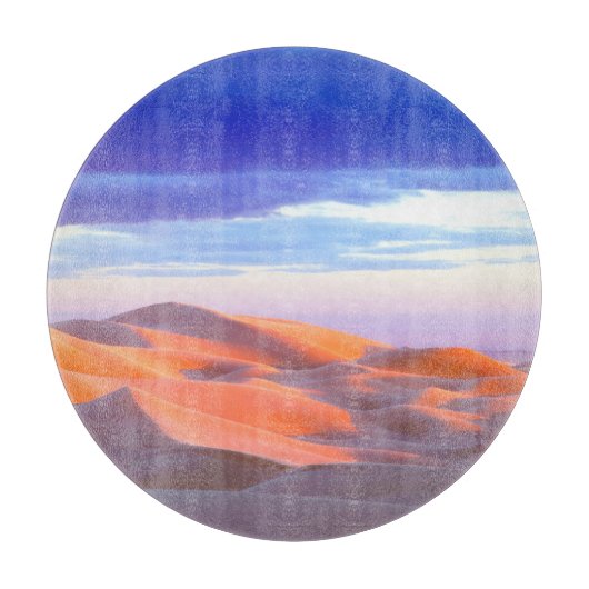 Glamis Sand Dunes bei Sonnenuntergang Schneidebrett (Vorderseite)