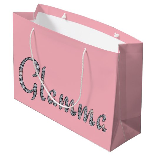 Glamma bling Geschenktasche Große Geschenktüte (Rückseite Schrägansicht)