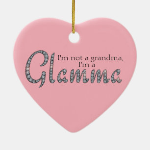 Glamma-Bling-Herzverzierung Keramik Ornament