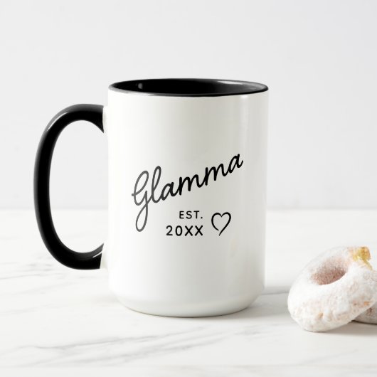 Glamma Established Date Modern Family  Tasse (Mit Donut)