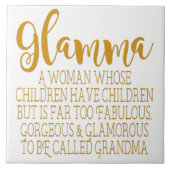 Glamma - fabelhafte Großmutter Fliese (Vorderseite)