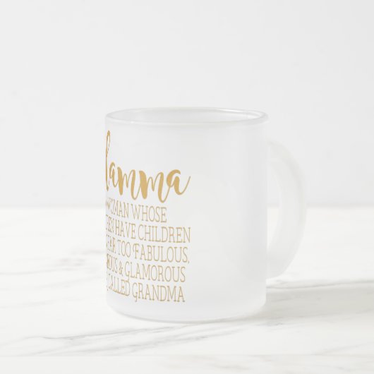 Glamma - fabelhafte Großmutter Mattglastasse (VorderseiteRechts)