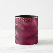 Glamma Glamour Oma Burgund Fossilienfels Goldname Tasse (Zentrum)